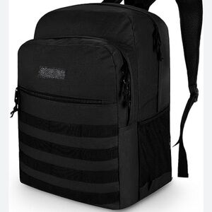 Wrangler Black Tactical Backpack with Durable Design